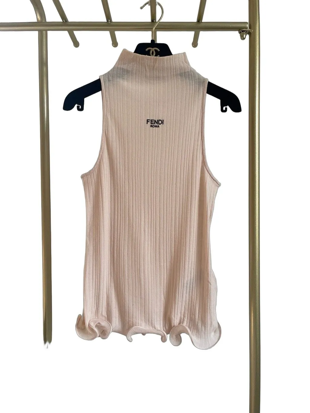 Fendi Pink Wool Top Pink Wool Very good - Front View
