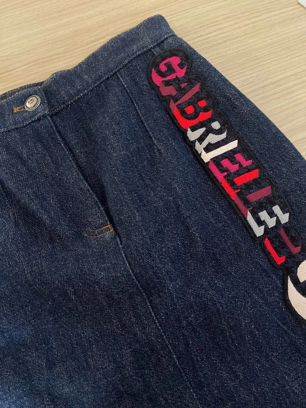 Chanel Black Denim - Jeans Skirt Black Denim Very good - Model View
