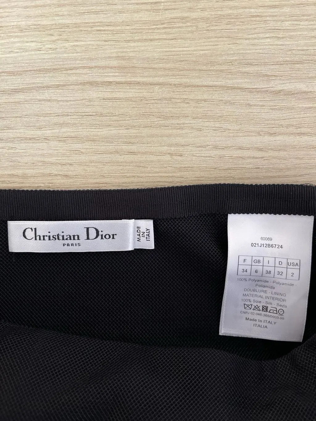 Dior Black Polyester Skirt Black Polyester Very good - Inside View