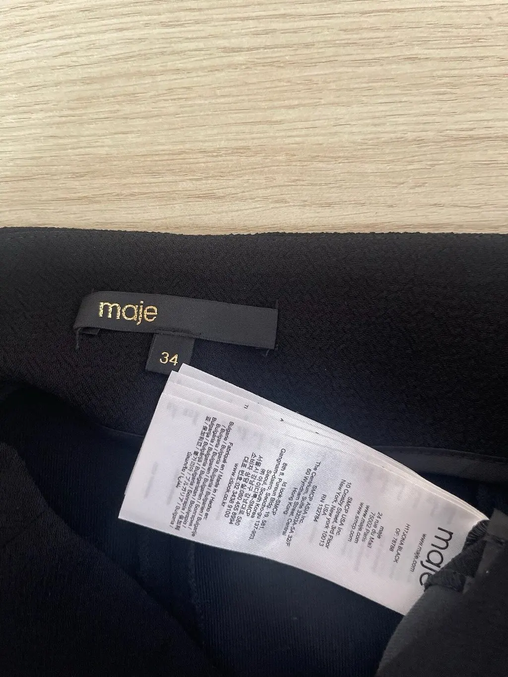 Maje Black Polyester Skirt Black Polyester Very good - Inside View