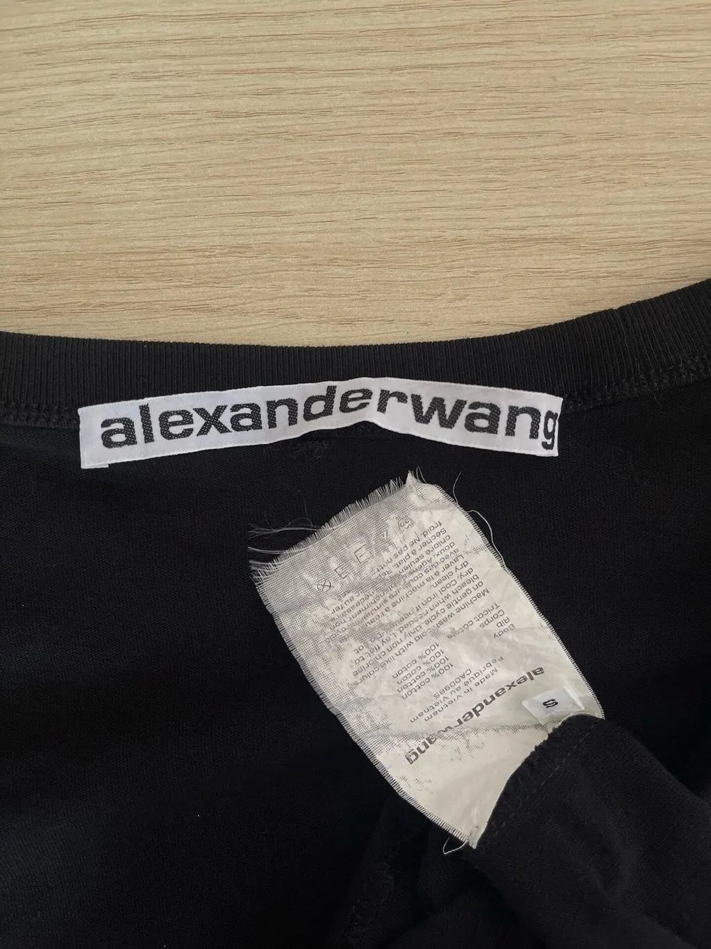 Alexander Wang Black Cotton Top Black Cotton Very good - Inside View