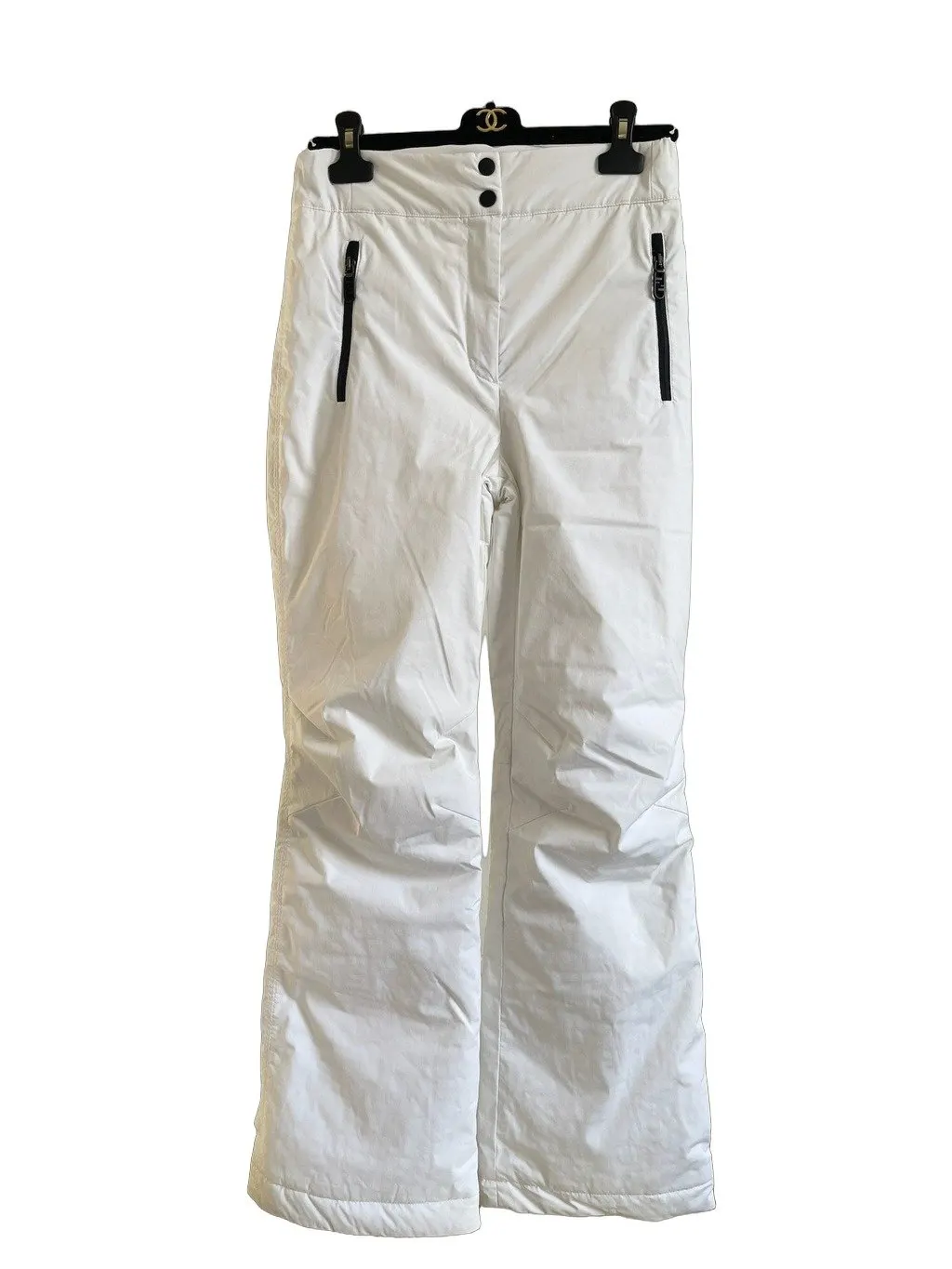 Fendi White Polyamide Trousers White Polyamide Very good - Front View