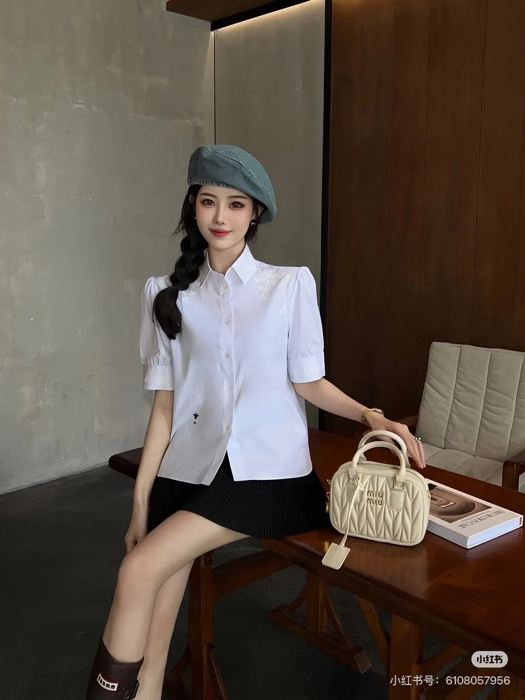 Dior White Cotton Top White Cotton Very good - Box View
