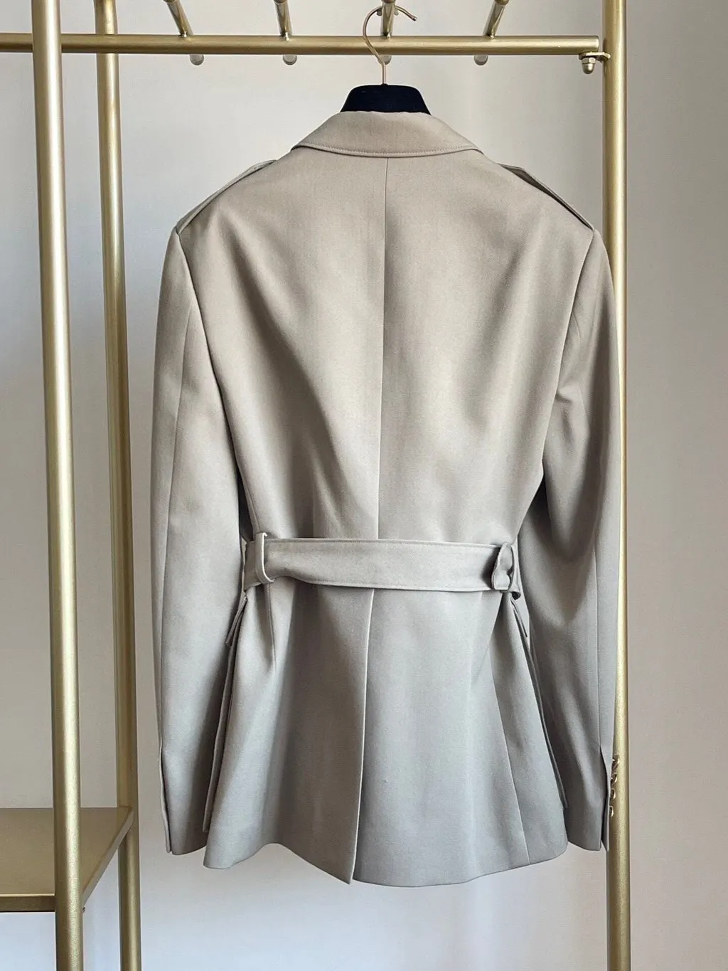 Celine Beige Cotton Trench Coat Beige Cotton Very good - Back View