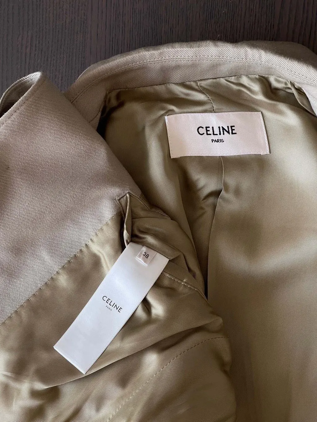 Celine Beige Cotton Trench Coat Beige Cotton Very good - Inside View