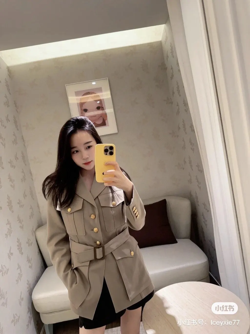 Celine Beige Cotton Trench Coat Beige Cotton Very good - Box View