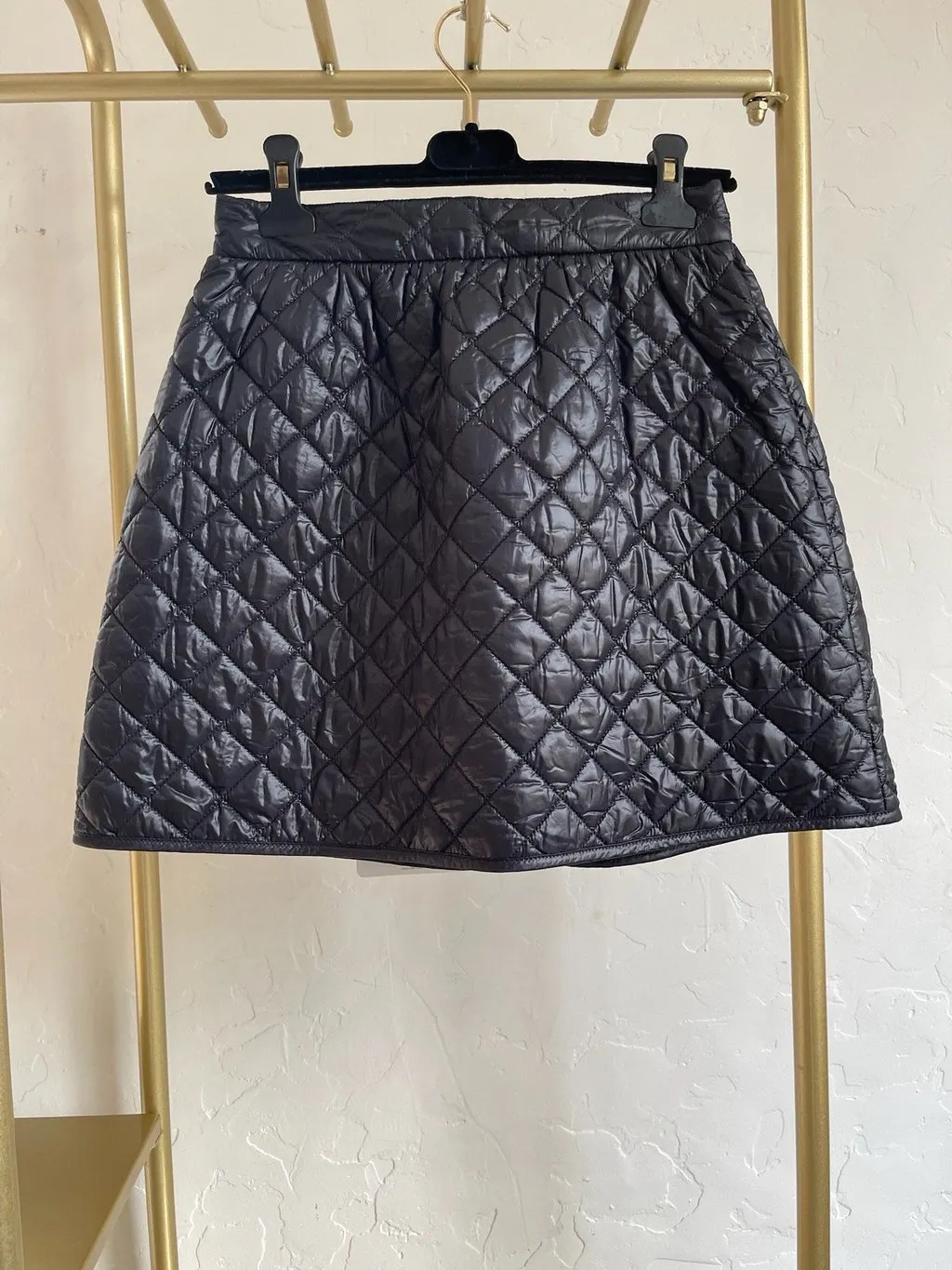 Moncler Black Synthetic Skirt Black Never worn, with tag - Back View