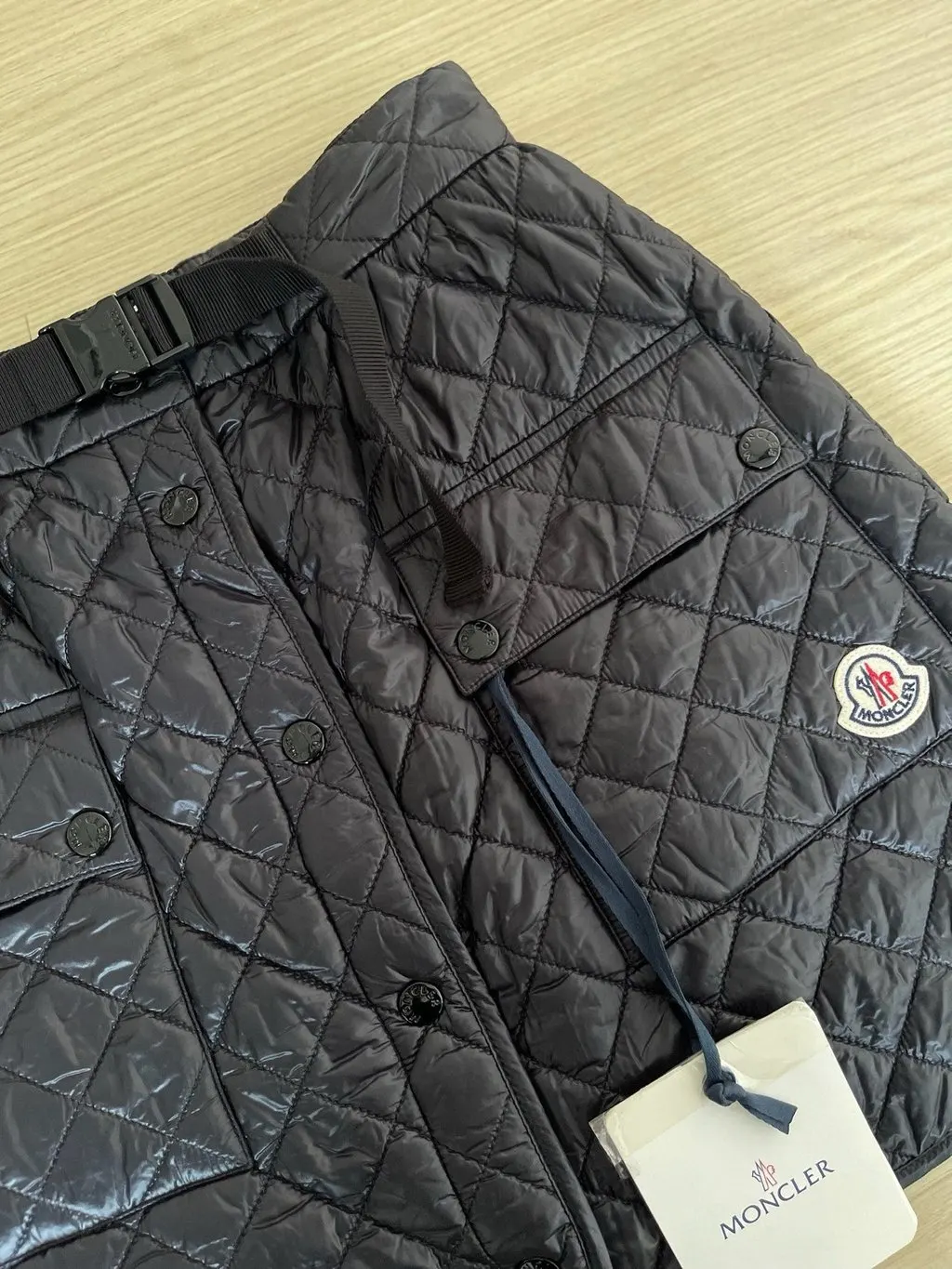 Moncler Black Synthetic Skirt Black Never worn, with tag - Model View