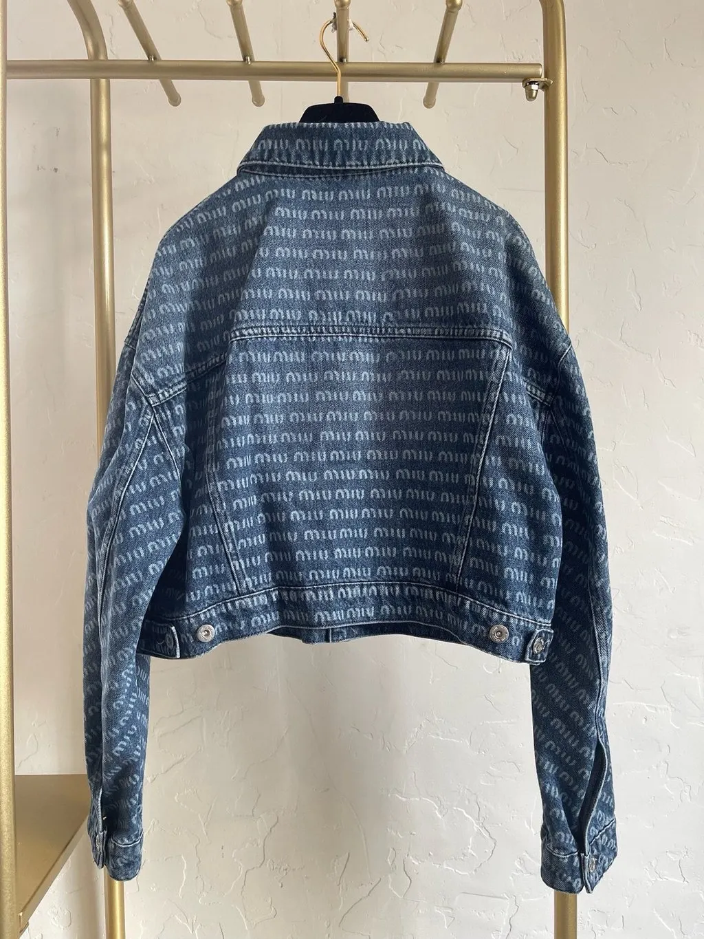 Miu Miu Blue Denim Jacket Blue Denim Very good - Back View