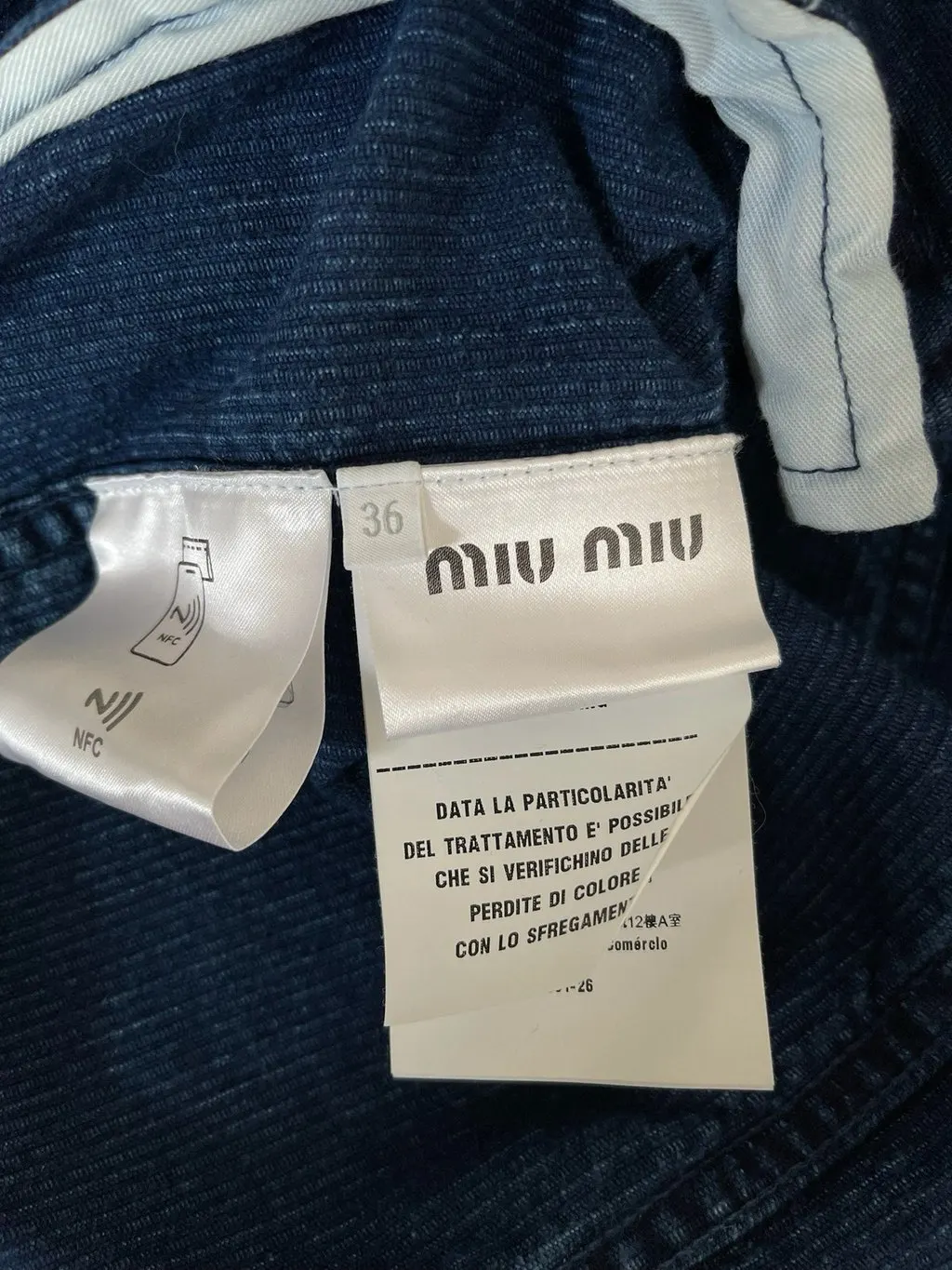 Miu Miu Blue Cotton Jacket Blue Cotton Very good - Box View