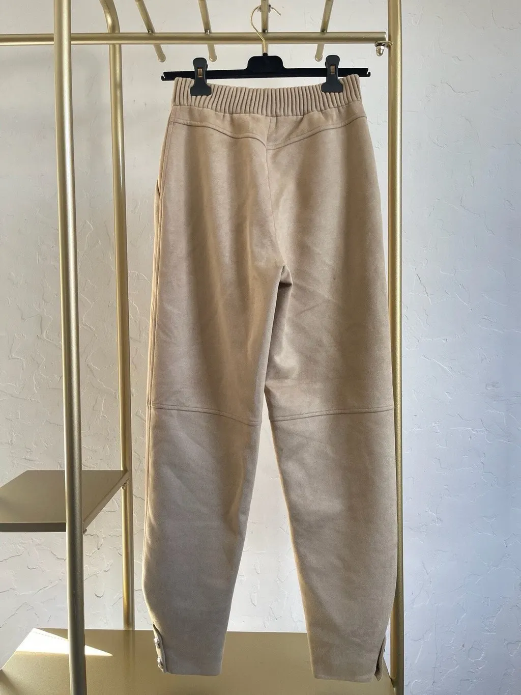 Chanel 24N Khaki Suede Trousers Khaki Suede Very good - Back View