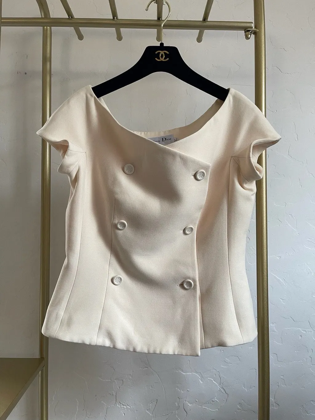 Dior Beige Silk Top Beige Silk Very good - Back View