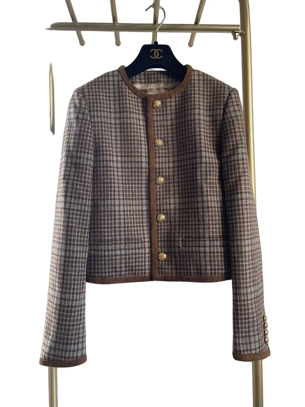Celine Tweed Jacket MultiColor Tweed Very good - Front View