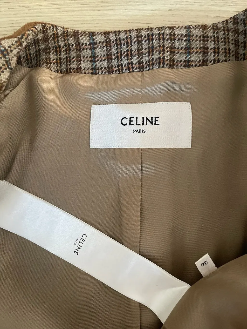 Celine Tweed Jacket MultiColor Tweed Very good - Inside View