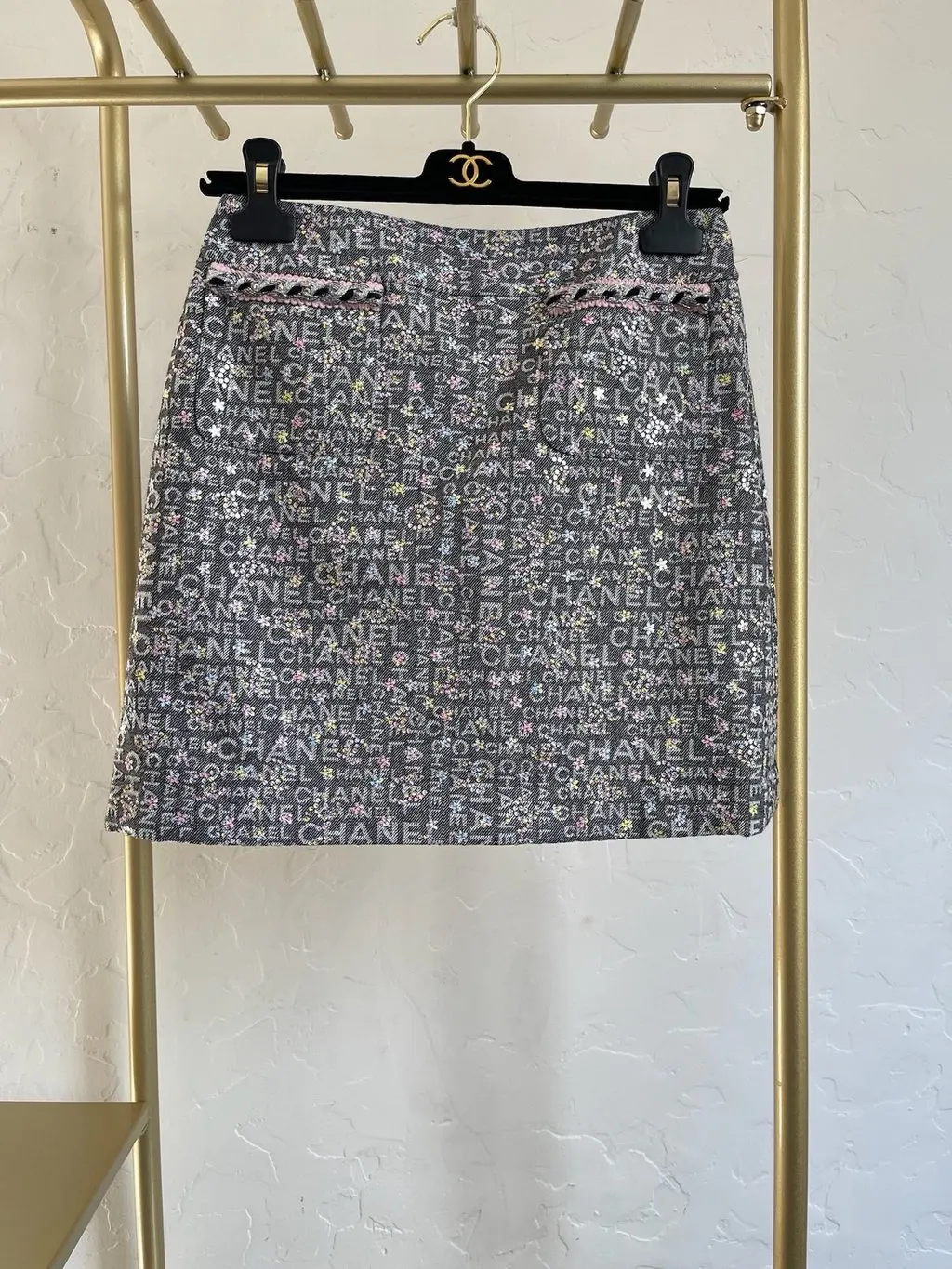 Chanel 24C Blue Denim Skirt Blue Denim Very good - Back View