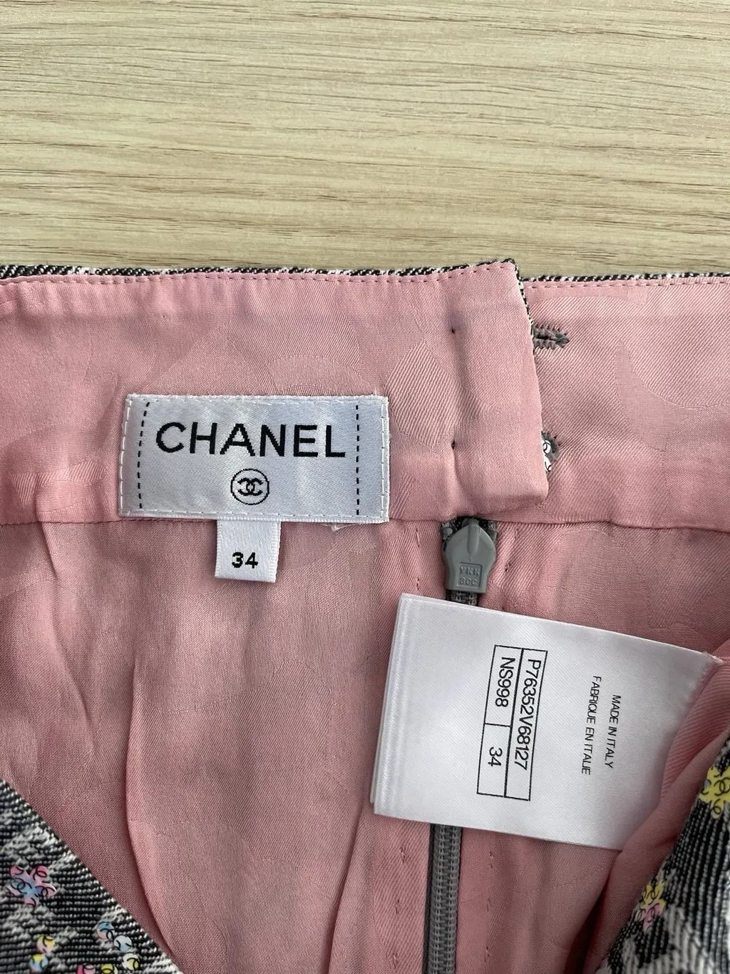 Chanel 24C Blue Denim Skirt Blue Denim Very good - Model View