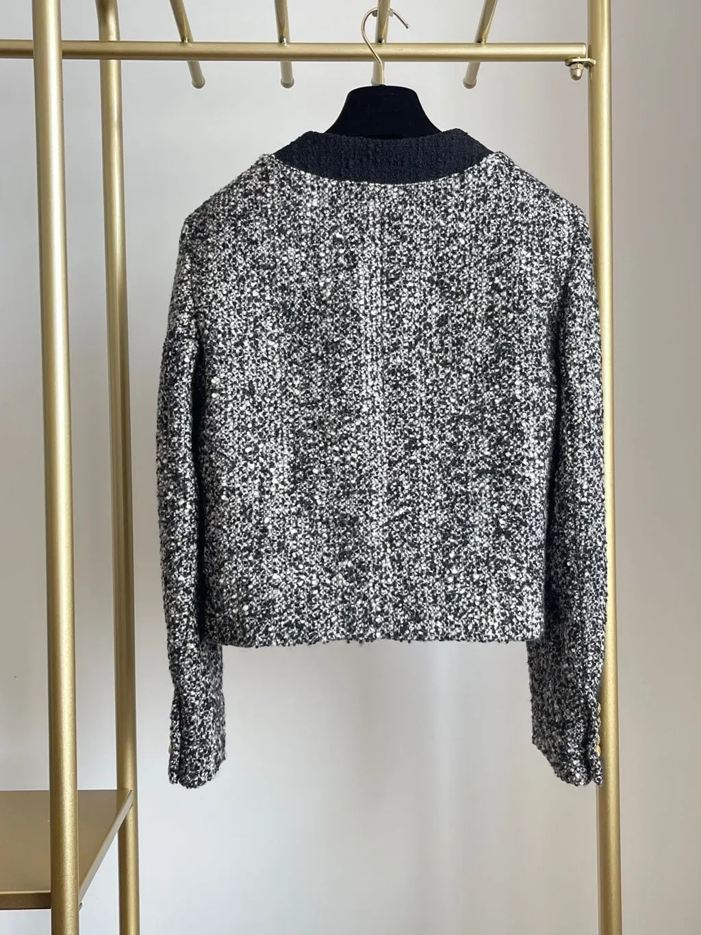 Celine 21FW Grey Tweed Jacket Grey Tweed Very good - Back View