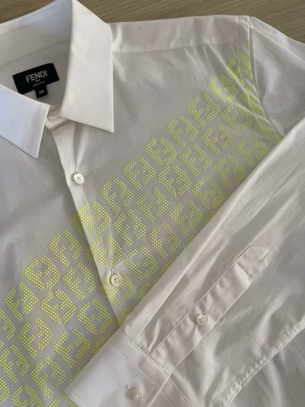 Fendi White Cotton Top White Cotton Very good - Model View
