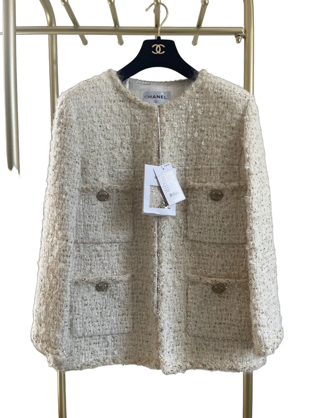 Chanel Tweed Jacket MultiColor Tweed Never worn, with tag - Front View