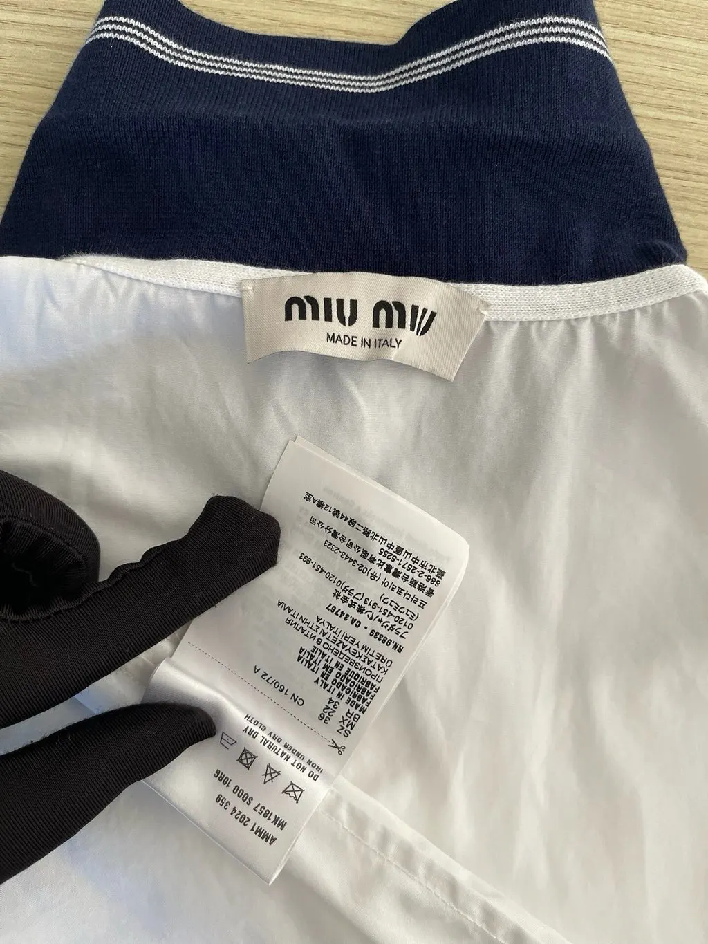 Miu Miu White Cotton Top White Cotton Very good - Inside View