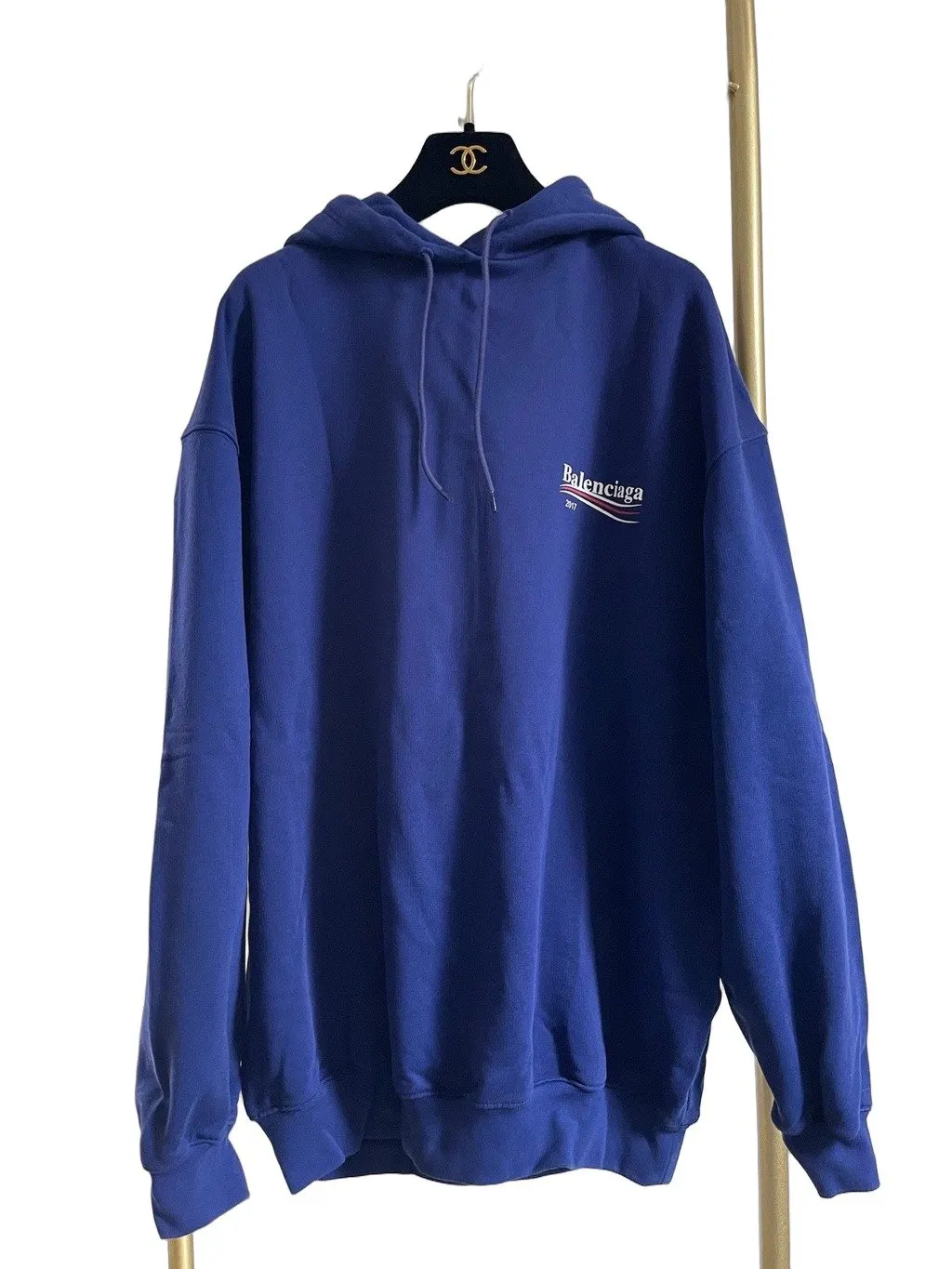 Balenciaga Blue Cotton Knitwear Blue Cotton Very good - Front View