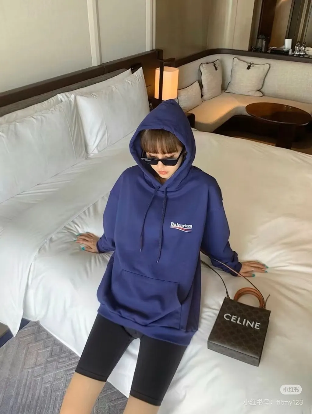 Balenciaga Blue Cotton Knitwear Blue Cotton Very good - Box View