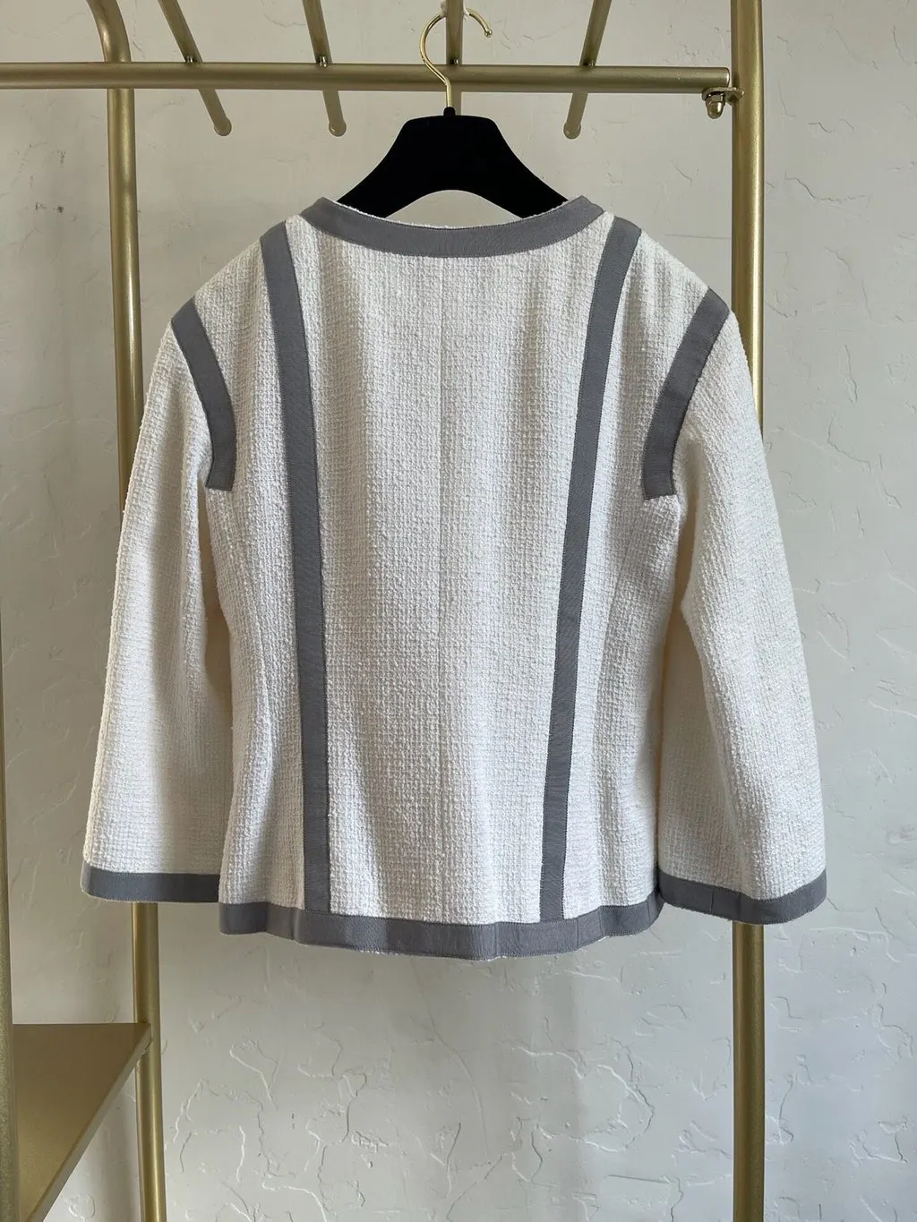 Chanel Dallas White Tweed Jacket White Tweed Very good - Inside View