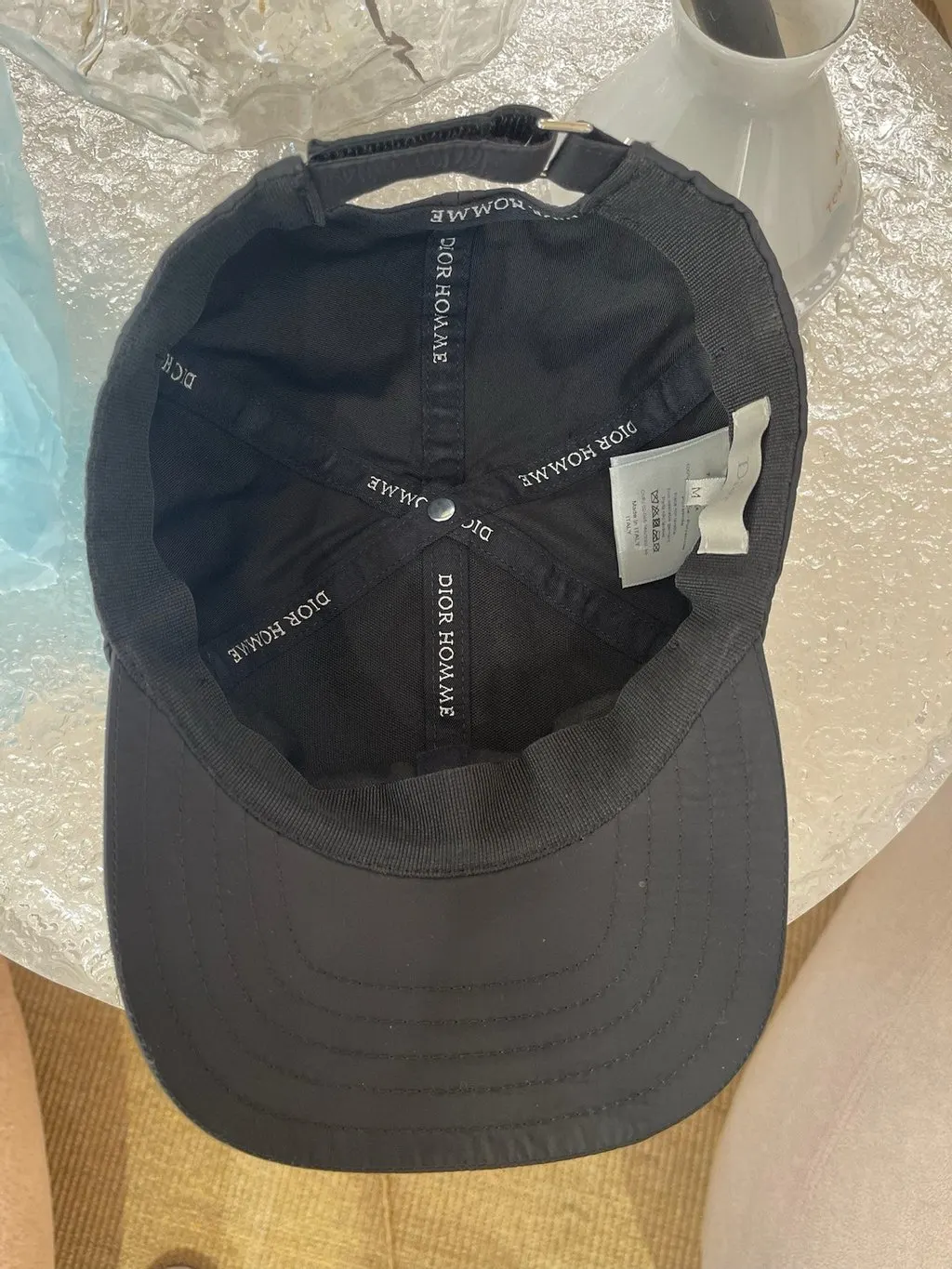 Dior Black Cotton Hat Black Cotton Very good - Inside View