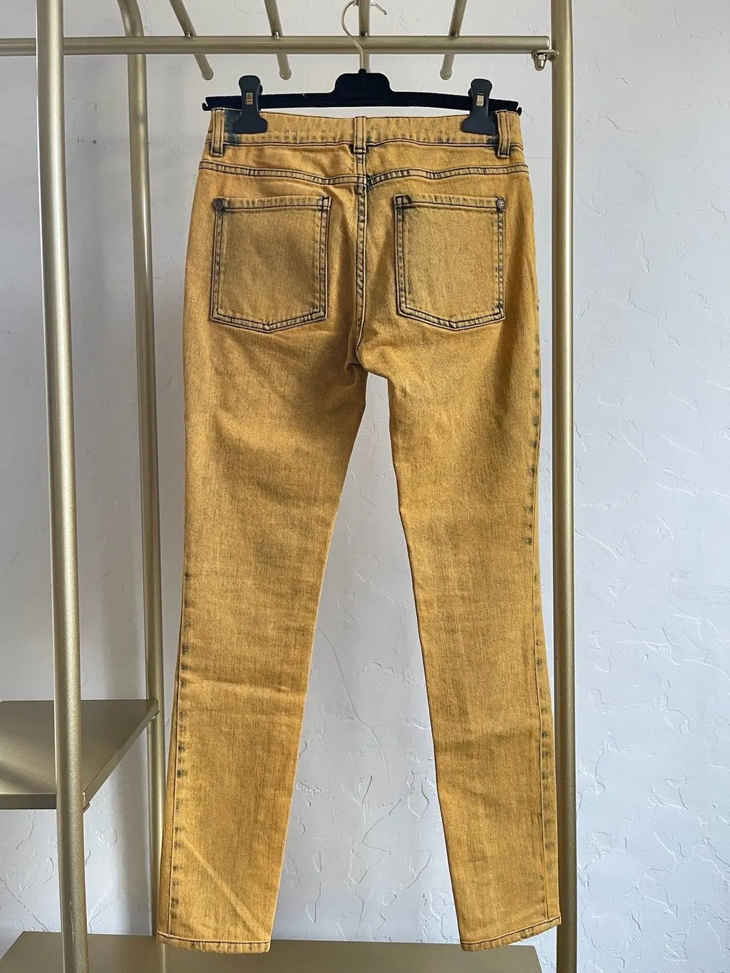 Chanel Yellow Denim Jeans Yellow Denim Very good - Back View