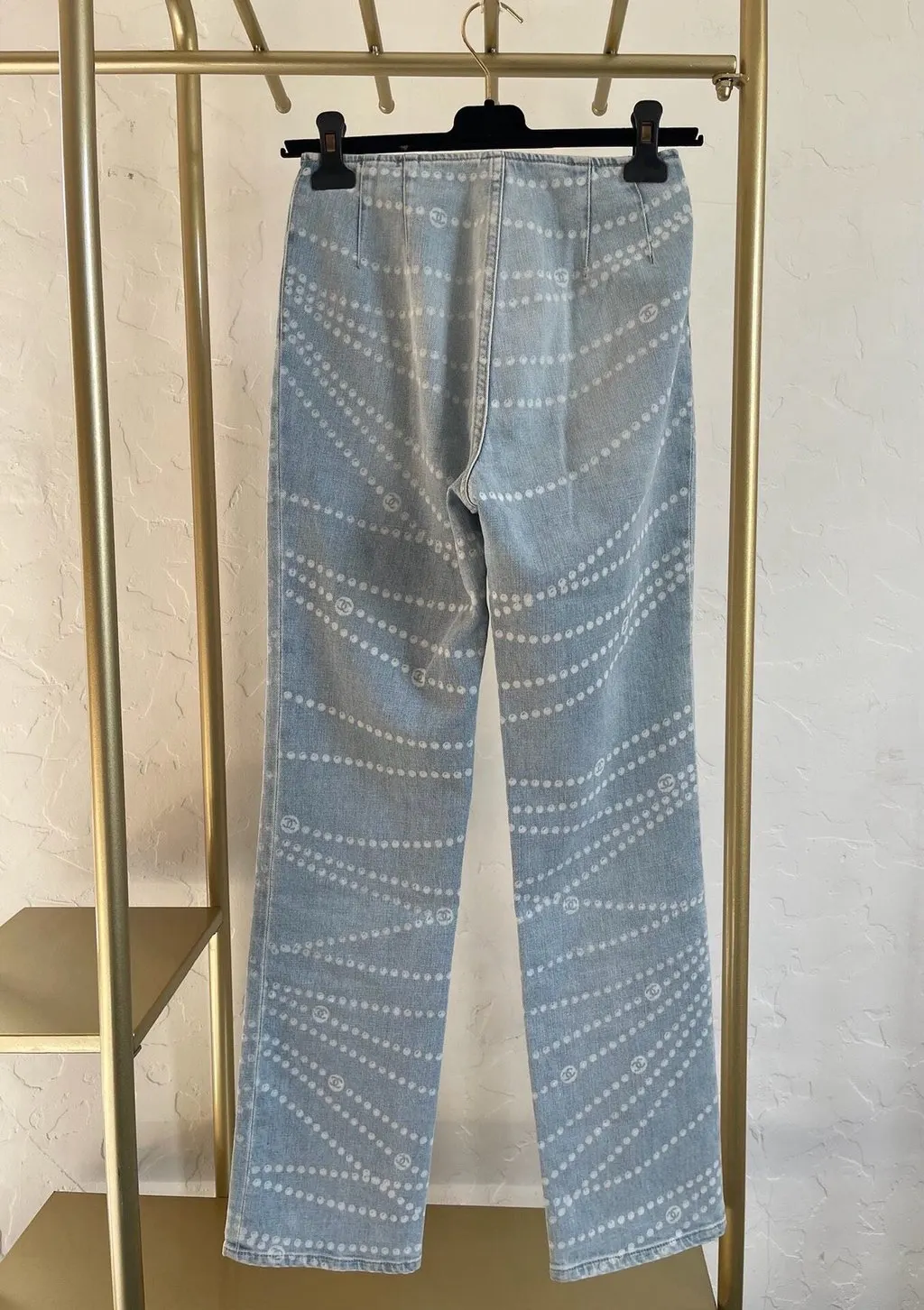 Chanel 25P Blue Denim Jeans Blue Denim Very good - Back View