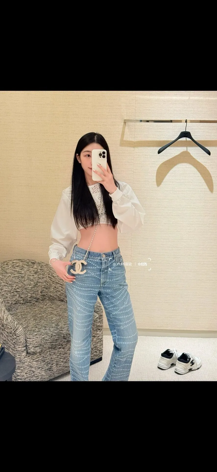 Chanel 25P Blue Denim Jeans Blue Denim Very good - Box View