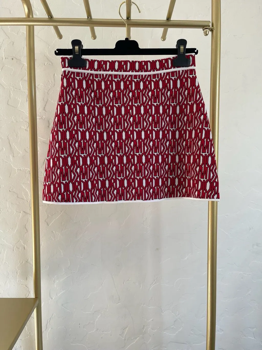 Dior Red Silk Skirt Red Silk Very good - Back View