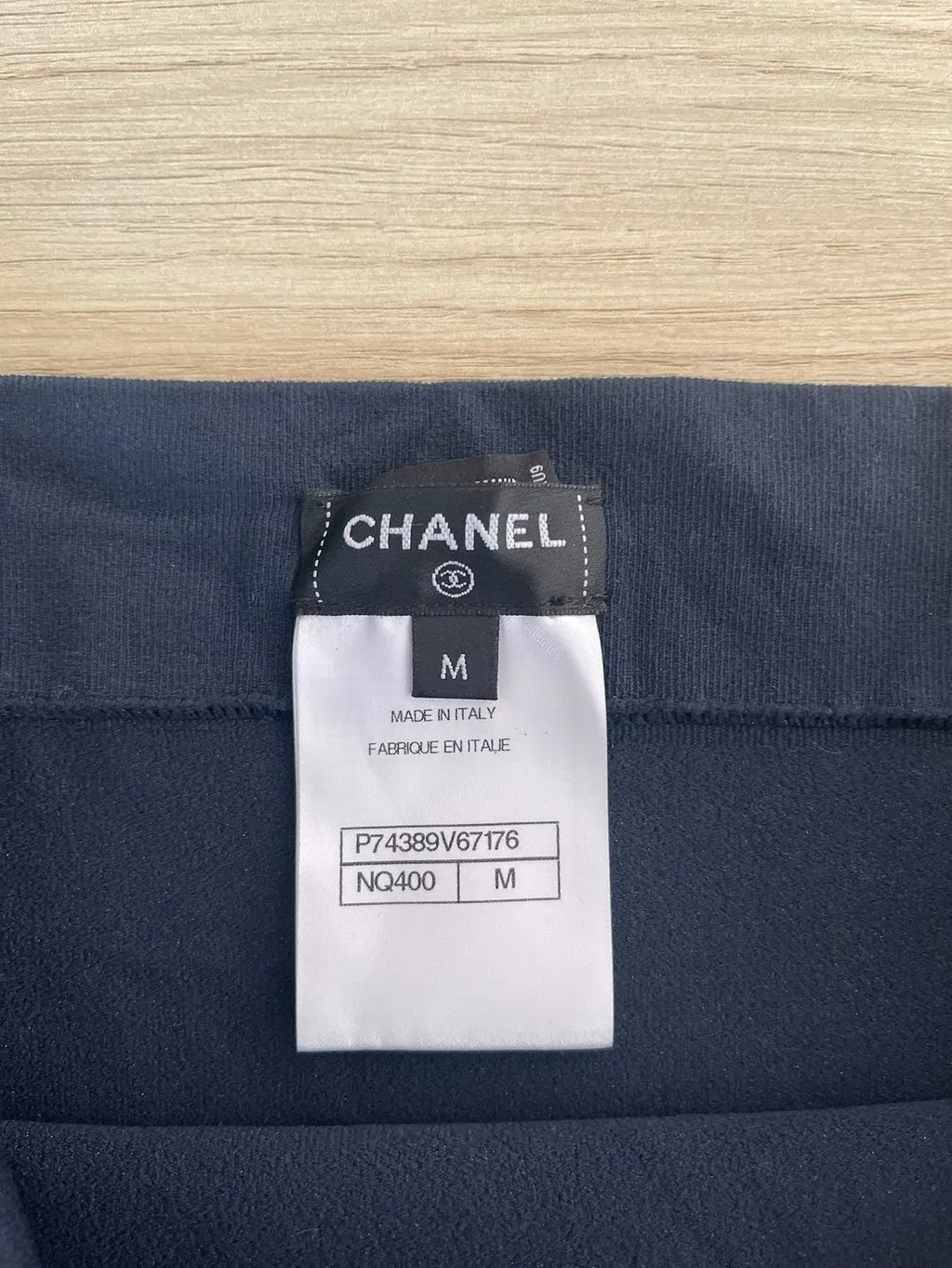 Chanel 22N Black Spandex Trousers Black Very good - Inside View