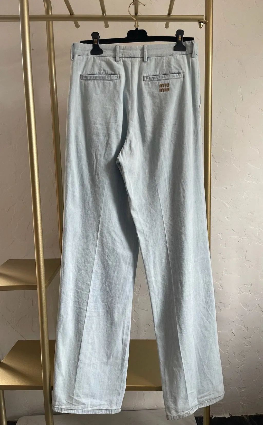 Miu Miu Blue Denim Jeans Blue Denim Very good - Back View