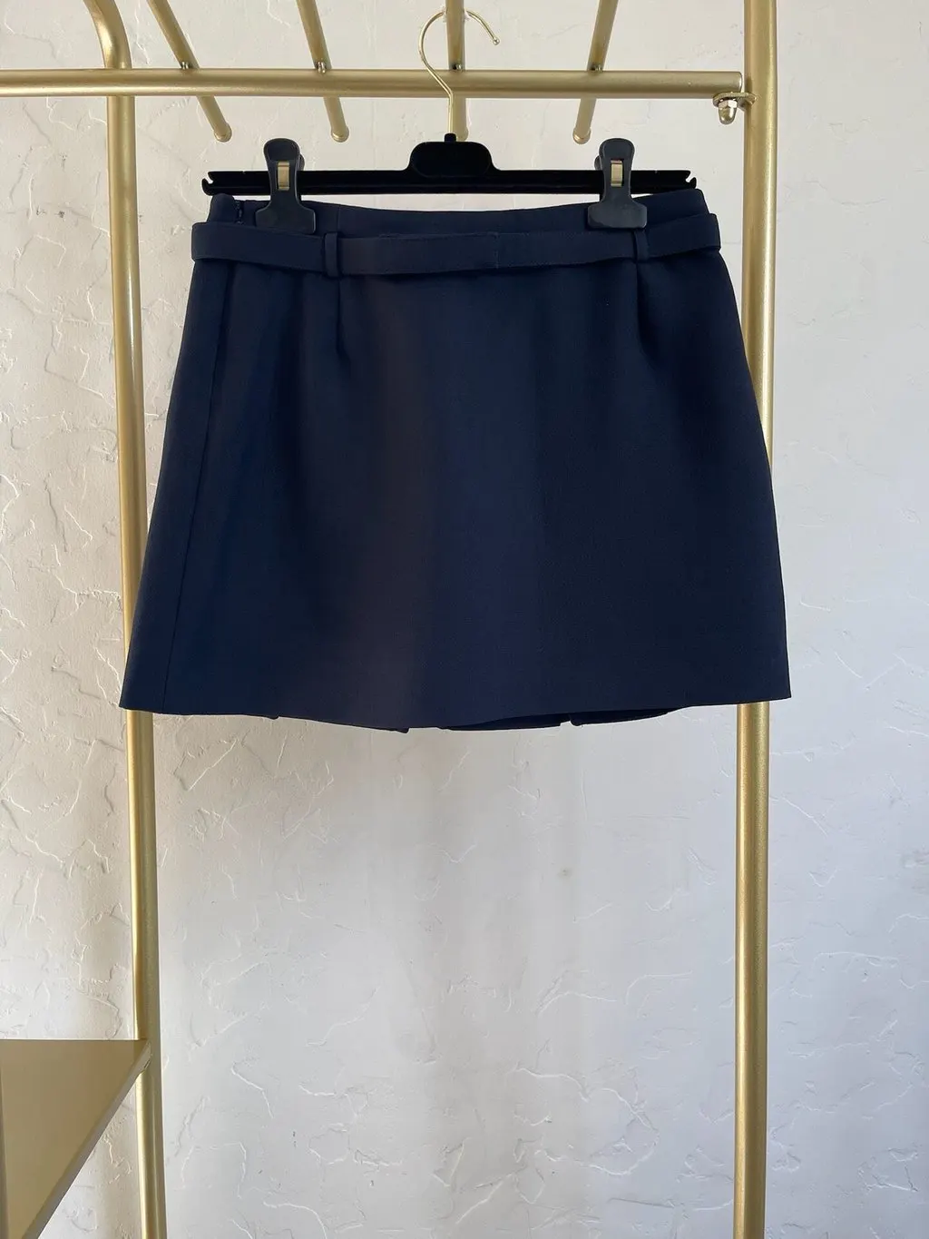 Valentino Navy Wool Skirt Navy Wool Very good - Back View