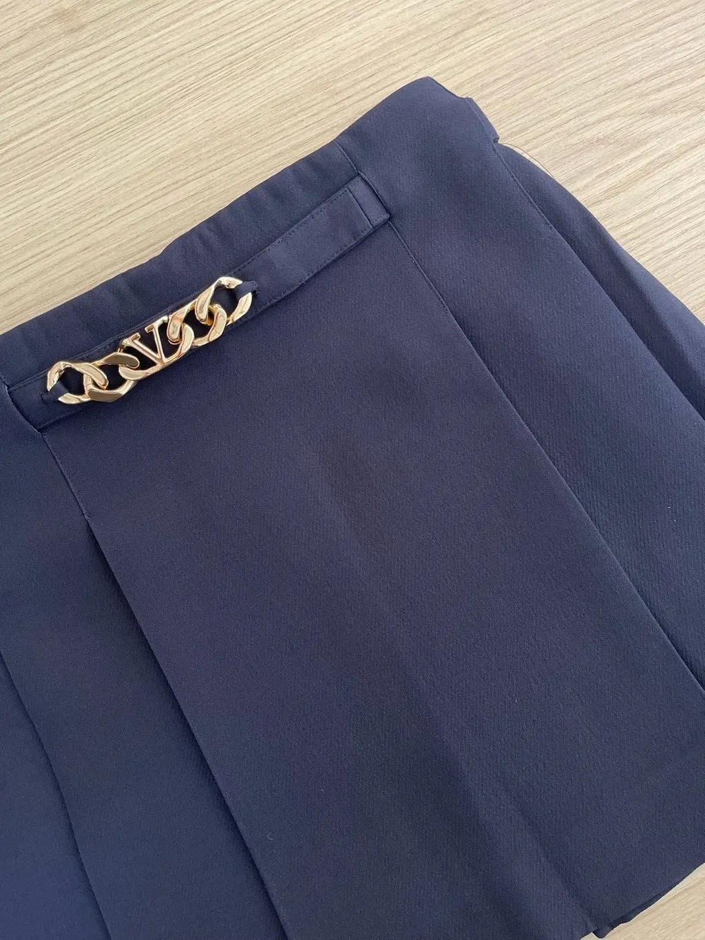 Valentino Navy Wool Skirt Navy Wool Very good - Model View