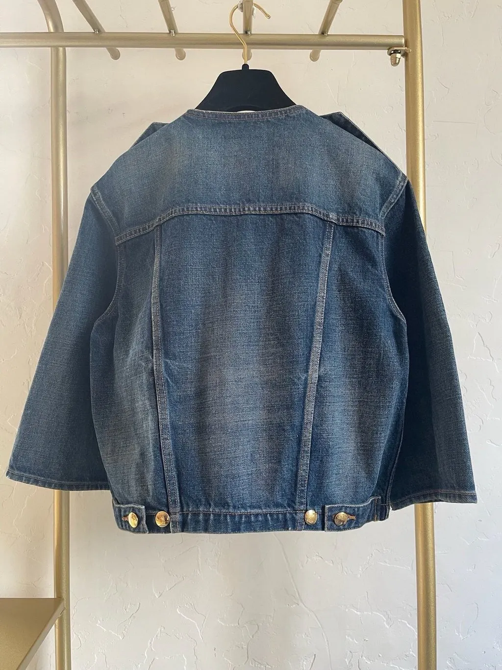Celine Blue Denim Jacket Blue Denim Very good - Back View