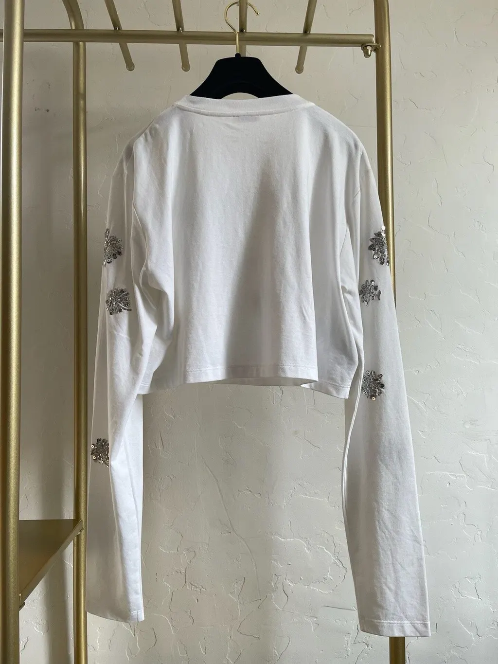 Miu Miu White Glitter Top White Very good - Back View
