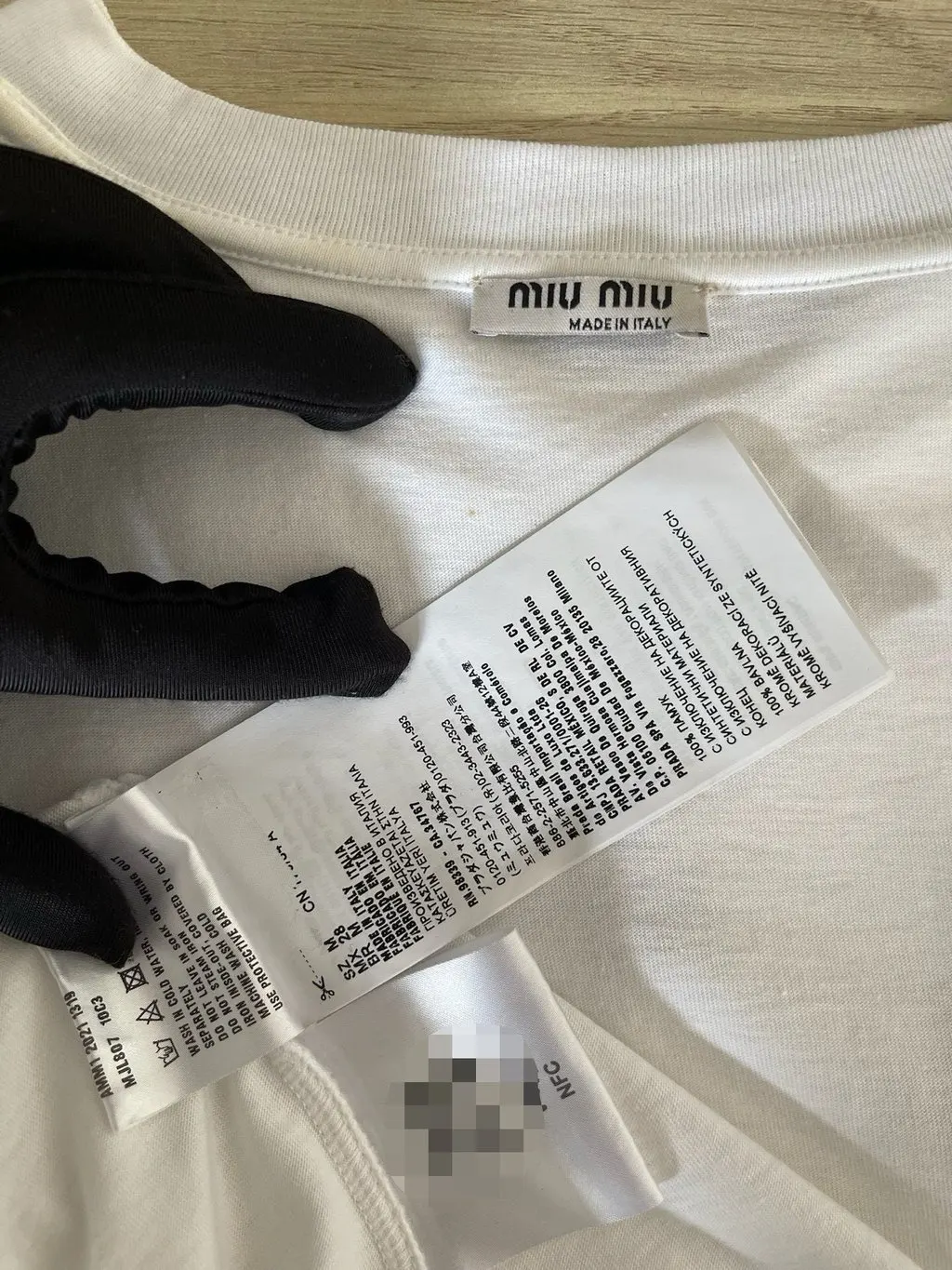 Miu Miu White Glitter Top White Very good - Inside View