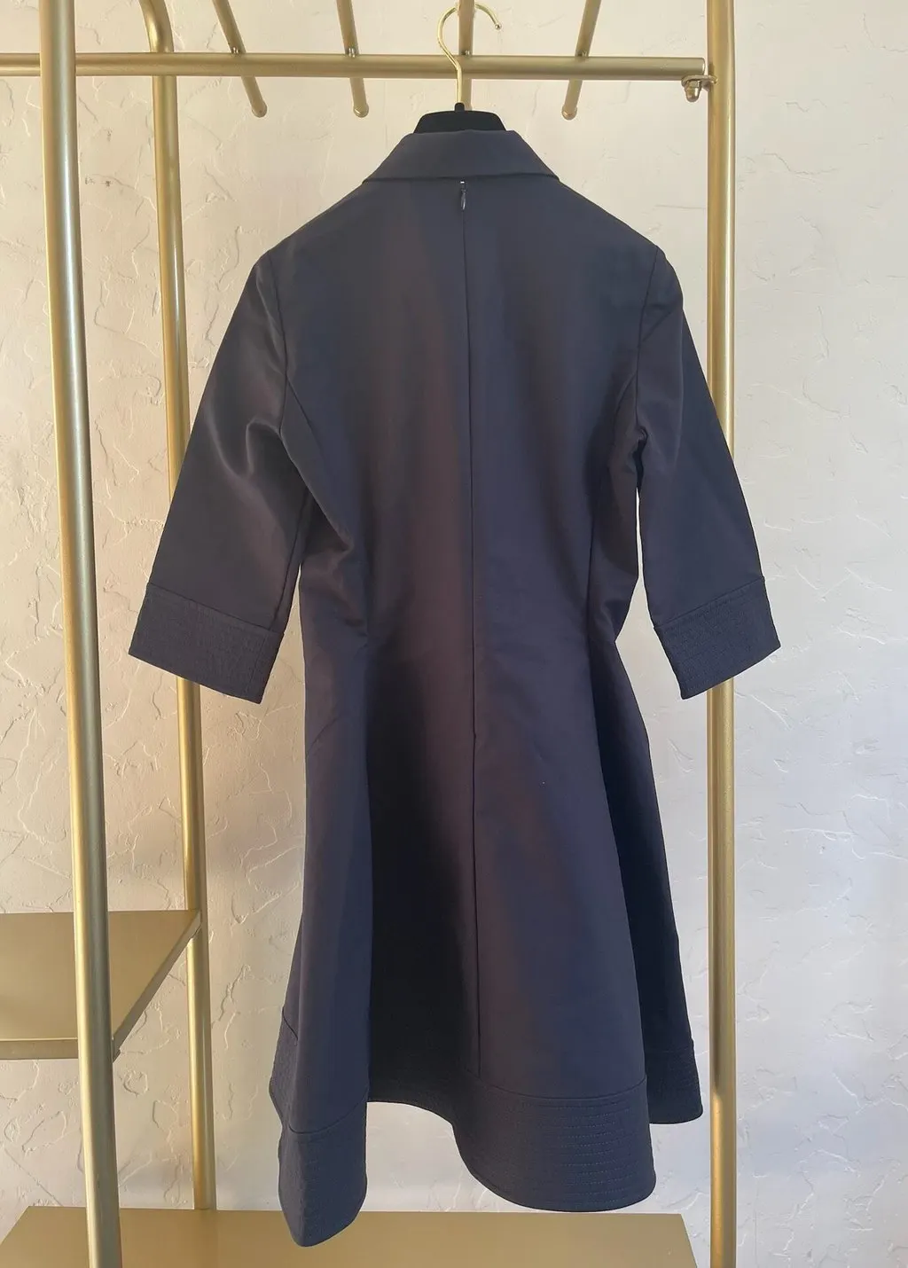 Dior Navy Cotton Dress Navy Cotton Very good - Back View