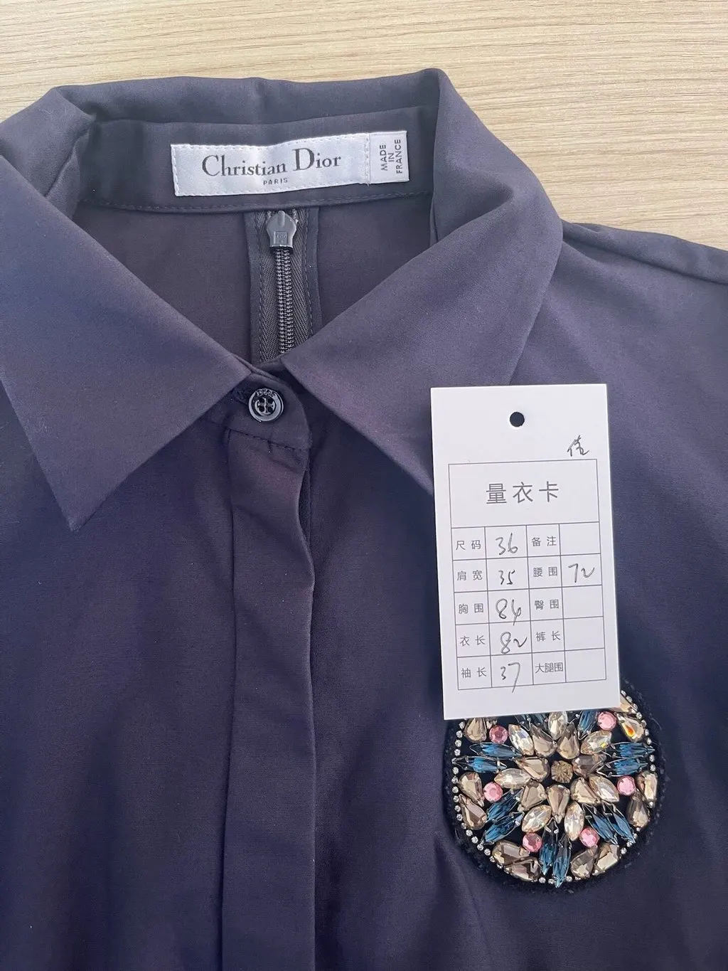 Dior Navy Cotton Dress Navy Cotton Very good - Box View