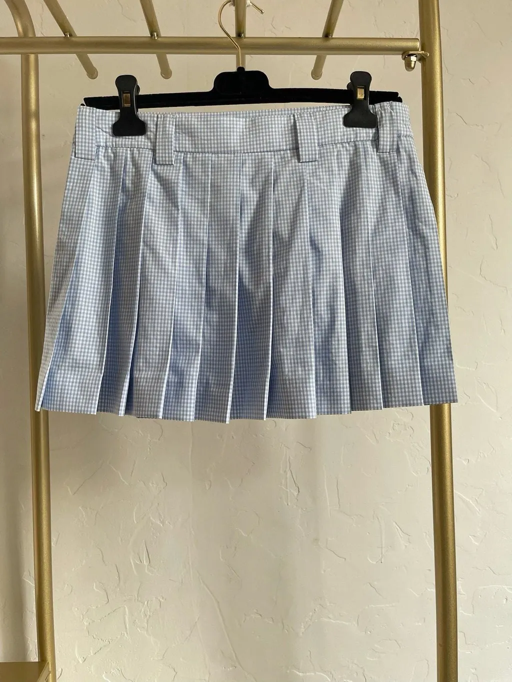 Miu Miu Blue Cotton Skirt Blue Cotton Very good - Back View