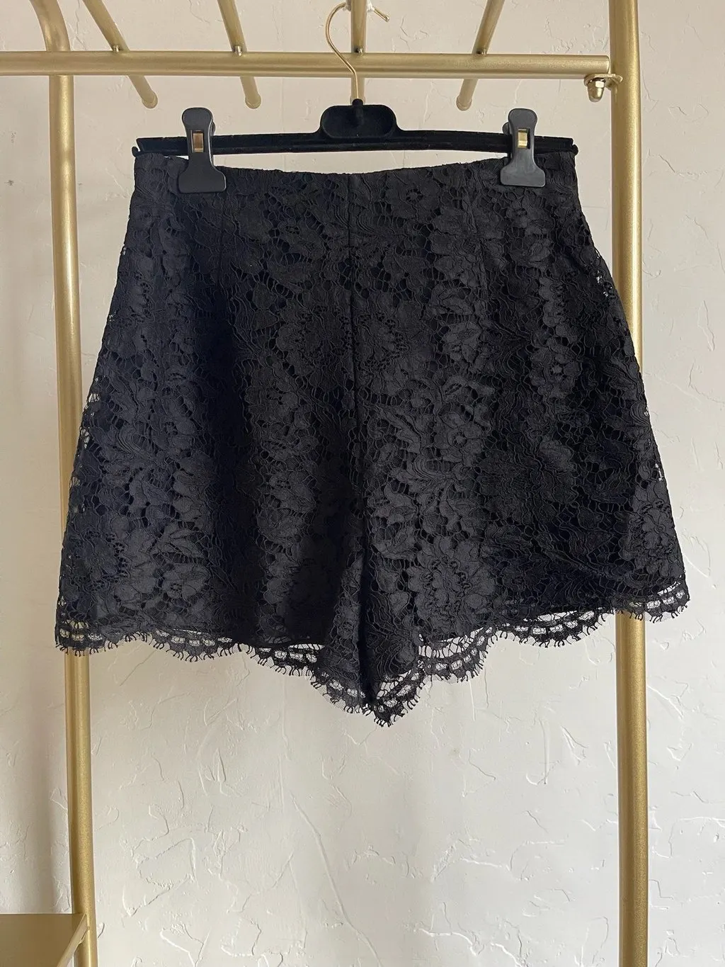 Valentino Black Cotton Shorts Black Cotton Very good - Back View