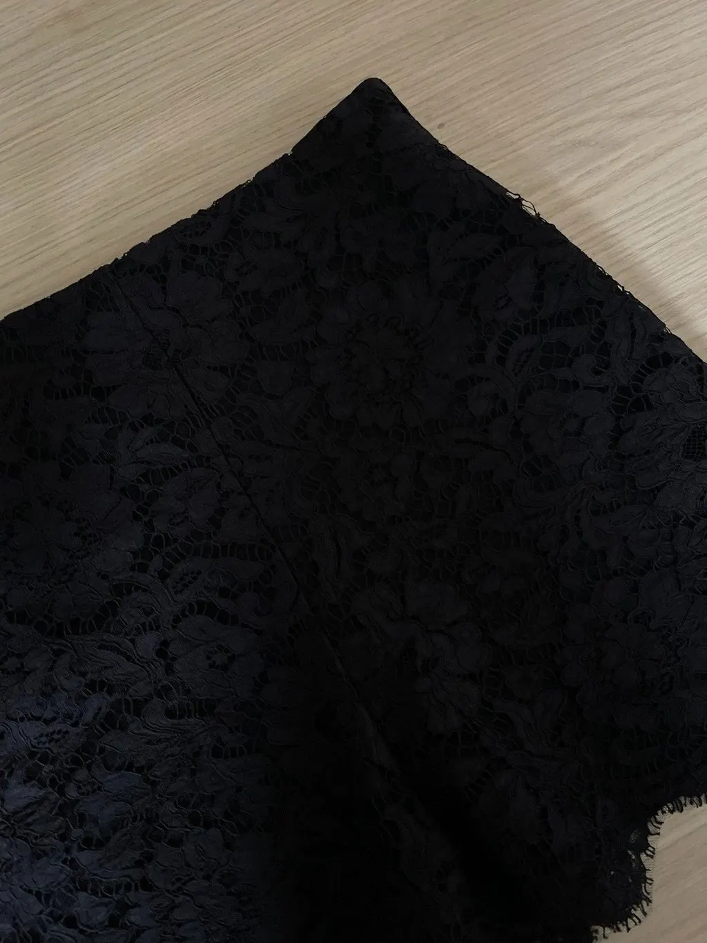 Valentino Black Cotton Shorts Black Cotton Very good - Model View