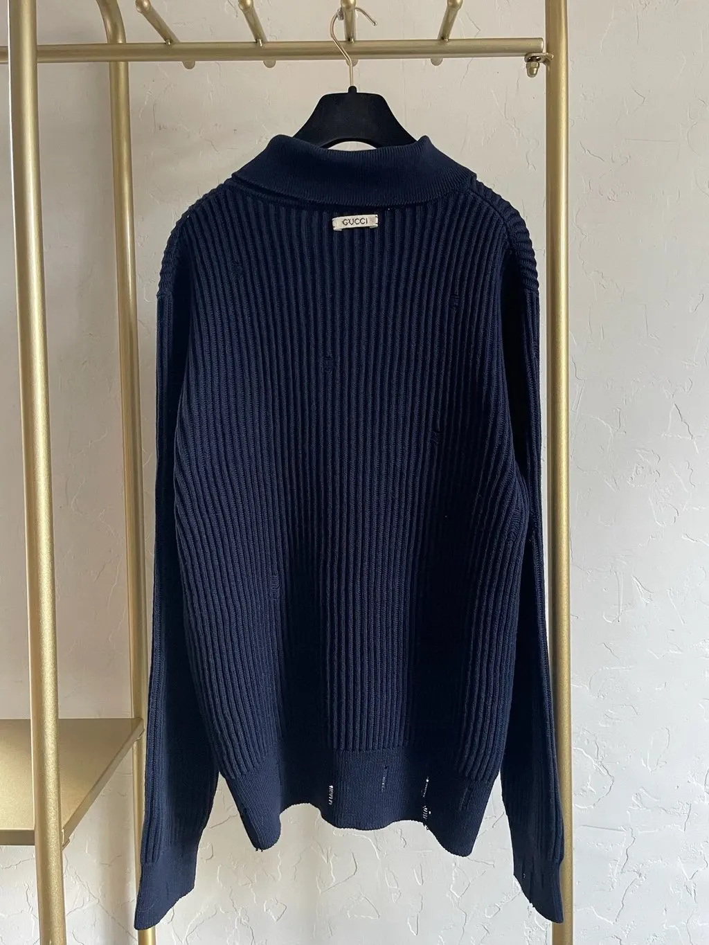 Gucci Navy Wool Knitwear Navy Wool Very good - Back View