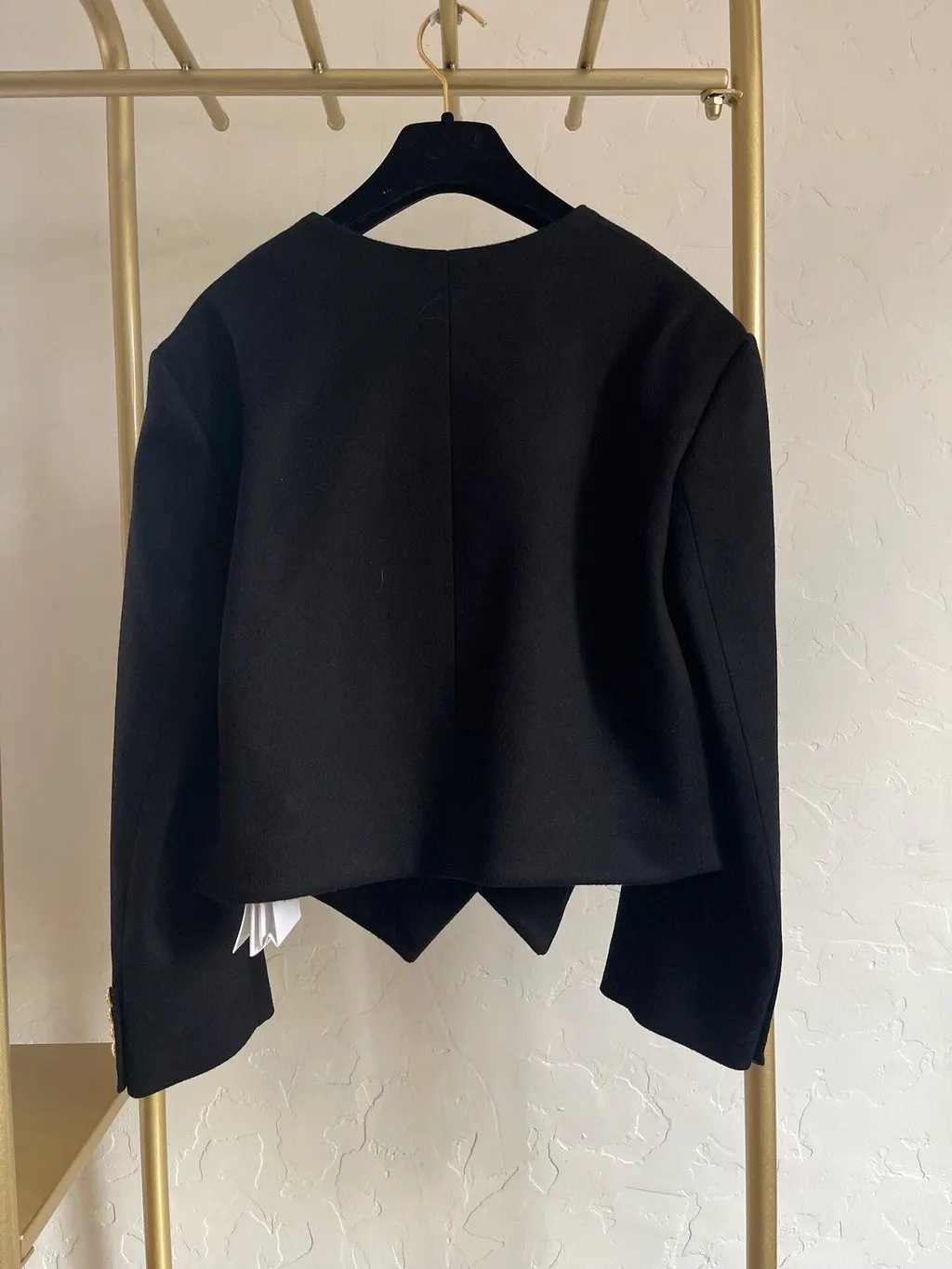 Celine Black Tweed Jacket Black Tweed Never worn, with tag - Back View