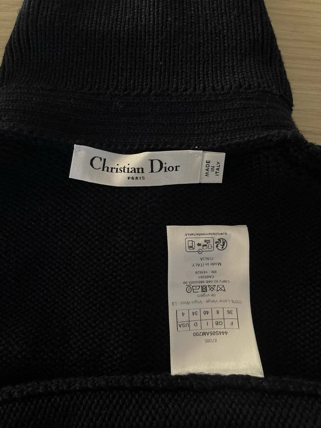 Dior Black Wool Knitwear Black Wool Very good - Inside View