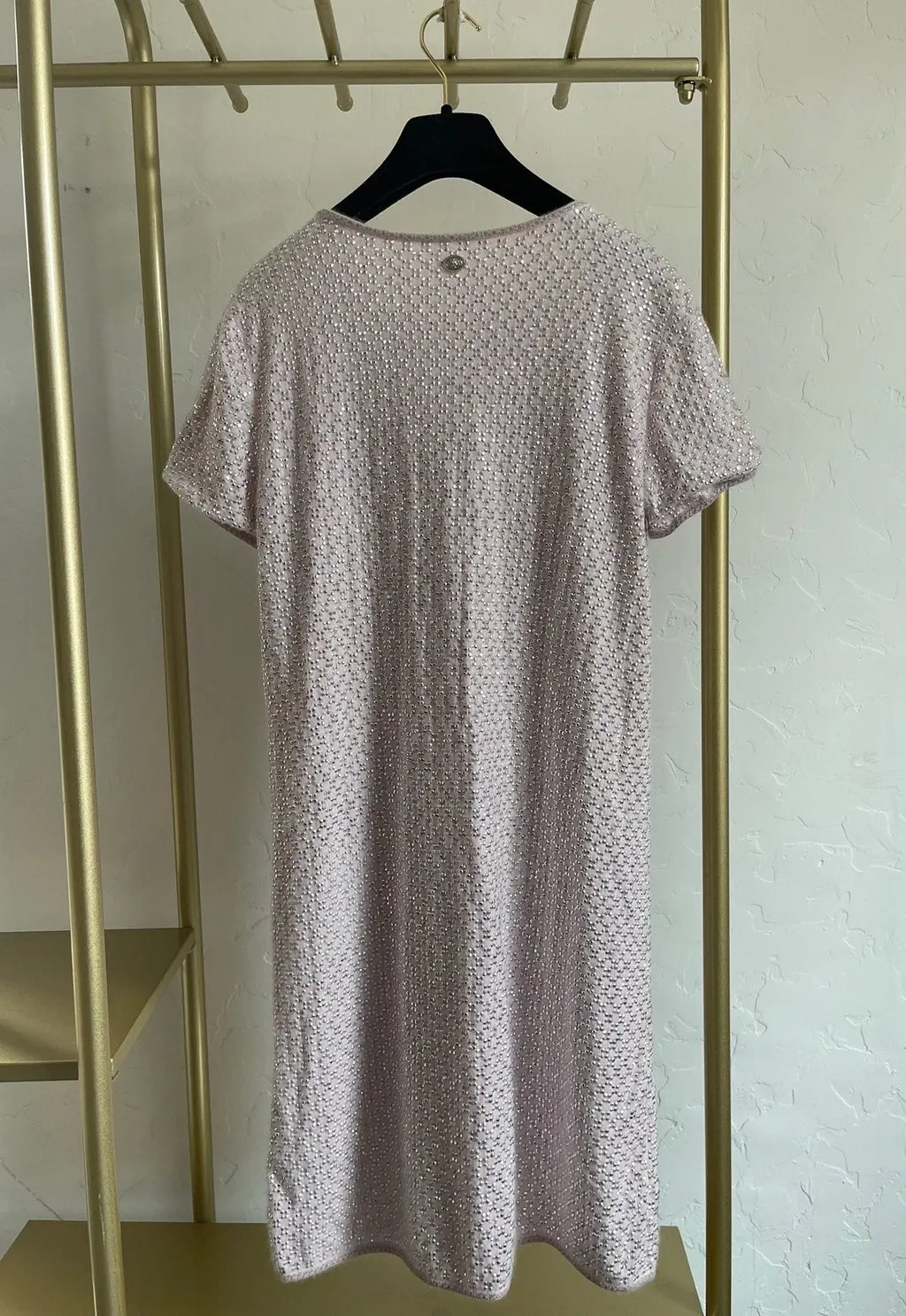 Chanel Pink Embellished Dress Pink Very good - Back View