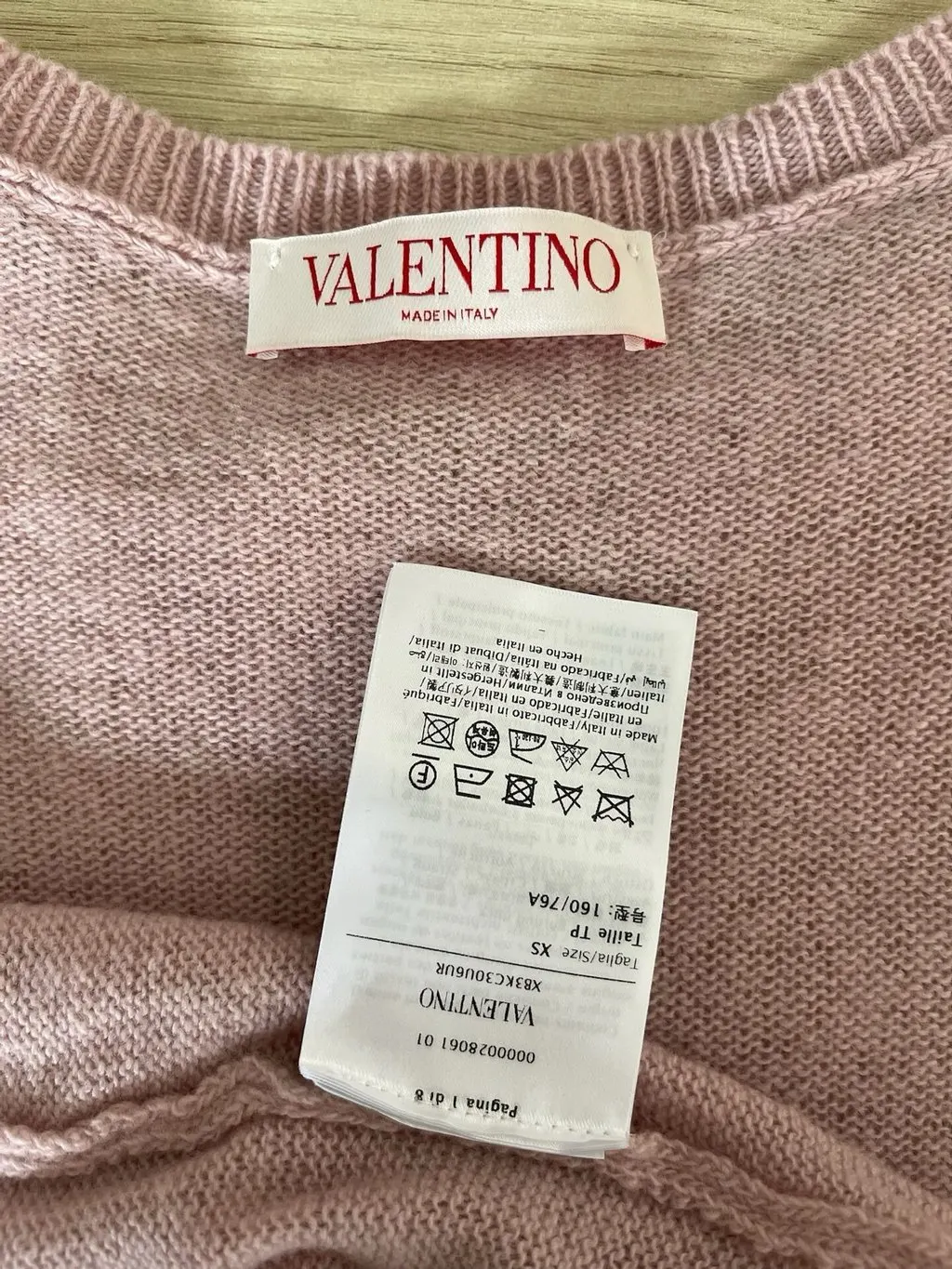 Valentino Pink Wool Knitwear Pink Wool Very good - Inside View
