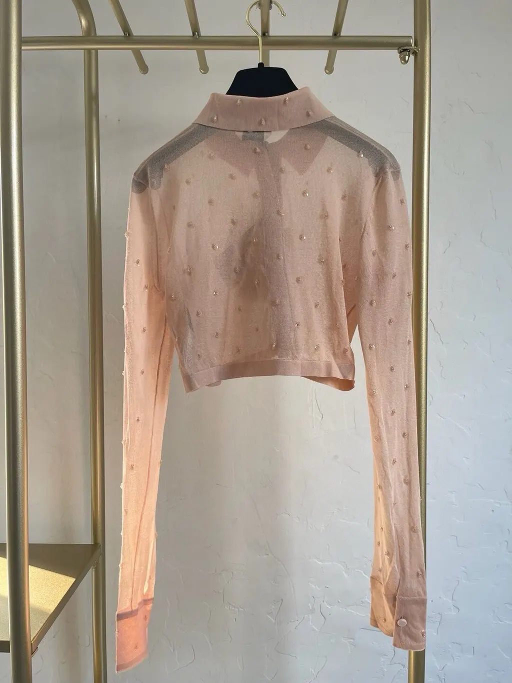 Fendi Pink Wool Knitwear Pink Wool Never worn, with tag - Back View